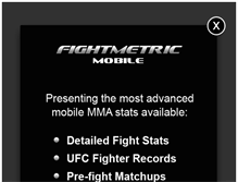 Tablet Screenshot of fightmetric.com